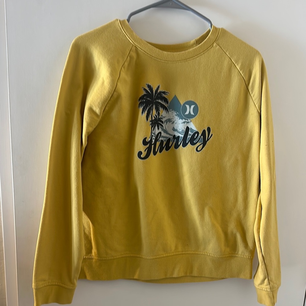 Hurley Women's Mustard Crew Neck Sweater